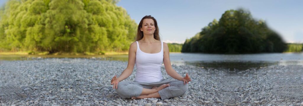 woman meditating